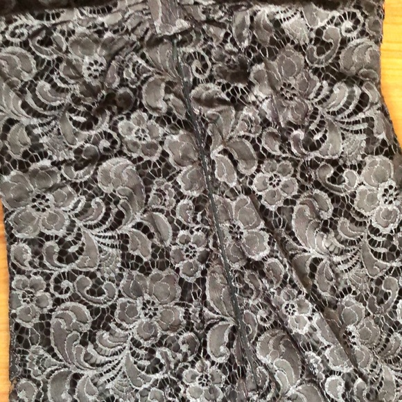 Grey Lace Dress with Built in Slip - Picture 5 of 9